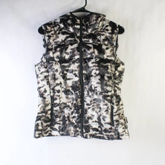Calvin Klein Women's Packable Lightweight Premium Down Vest Animal Print Size XS
