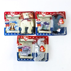 McDonald’s TY Patriotic Beanie Babies 2000 Libearty Lefty And Righty