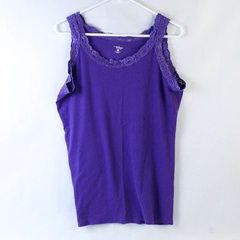 Great Northwest Indigo Purple Lace Trim Cami Tank Top Women's Size XL