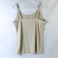 NOBO No Boundaries Ribbed Cream Spaghetti Strap Stretchy Tank Top Women's XL