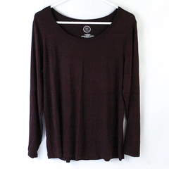 Maurices 24/7 Dark Red Women's Stretchy Long Sleeve Top Shirt Size L