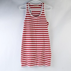 Faded Glory Women's Red and White Striped Tank Top Dress Size M