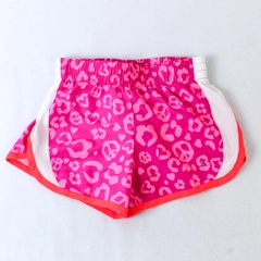Danskin Now Girl's Hot Pink Geometric Print Elastic Waist Active Shorts Size XS