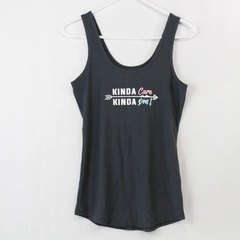 NOBO No Boundaries Women's Dark Gray Athletic Tank Size L/G Graphic Print