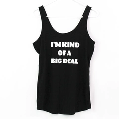 NOBO No Boundaries Women's Black Athletic Tank Top XL "I'm Kind of a Big Deal"