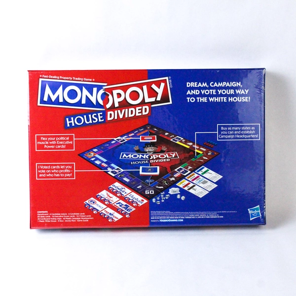 Hasbro Monopoly House Divided 2019 Political Themed Board Game Sealed
