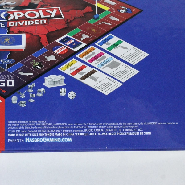 Hasbro Monopoly House Divided 2019 Political Themed Board Game Sealed