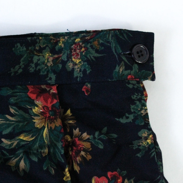 Koret Dark Blue Red Floral Patterned Pleated Maxi Skirt With Pockets Size 16