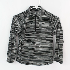 Nike Dri Fit Girl's Size Small Black and White Running Track Activewear Top