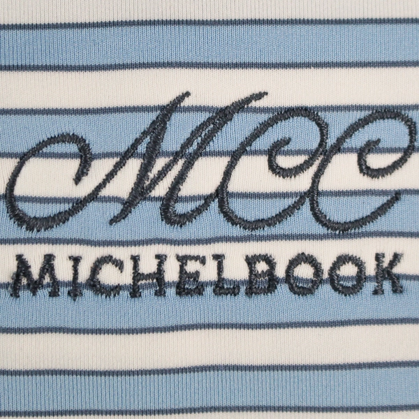 FootJoy Michelbook Country Club Men's XL Blue White Striped Polo Shirt