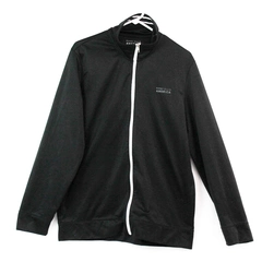 Perry Ellis America Men's Track Jacket Black Zip Front Signature Size Large