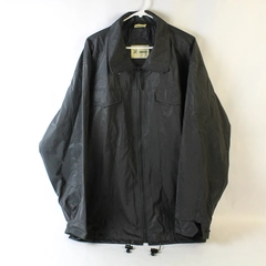Vintage Haband Men's Dark Gray Rain Jacket 2XT, Pockets, Pre-Owned