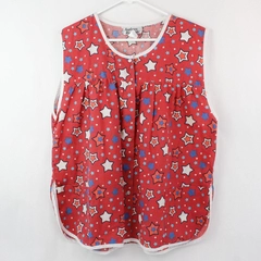 Anthony Richards Women's Red Star Sleeveless Button Up Blouse Size 1X