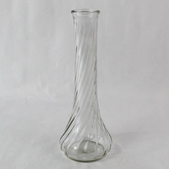 Hoosier Clear Glass Flower Vase Single Skinny Vase