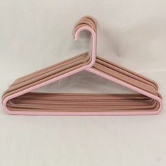 Lot of 10 Mauve Plastic Tubular Clothes Hangers Standard Size