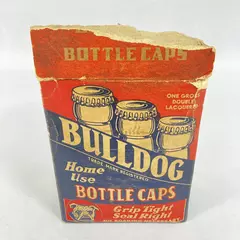 Vtg Bulldog Home Use Crown Bottle Caps Original Opened Box 144 Pieces Unused