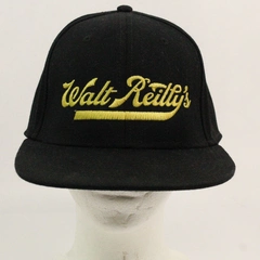 Walt Reilly's Hat Embroidered Logo Otto Flex Black Flexible Fit Size S/M