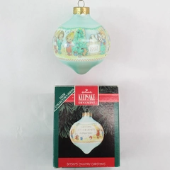 Vintage 1992 Hallmark Betsy's Country Christmas Series Glass Keepsake Ornament