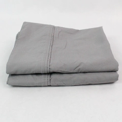 Set of 2 Unbranded Gray Pillowcases 19"x29.75" Made in Bahrain 100% Cotton