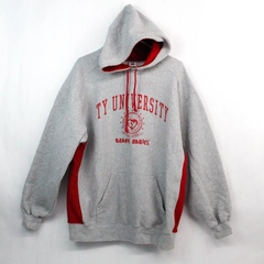 Vintage Badger Sport TY University Home of Beanie Babies Gray Red Hoodie Size XL