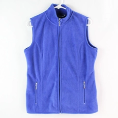 Karen Scott Sport Blue Soft Full Zip Sleeveless Vest Women's Size Small