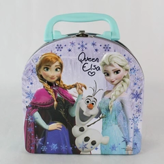 Disney Frozen Metal Kid's Lunchbox 6x6x2.25 in Back to School Lunch Pale