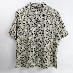 Notations Clothing Co. Women's Collar Black and White Floral Button Up Size XL