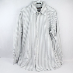 Kirkland Signature Men's Striped Collared Long Sleeve Button Up Size 16.5-35 