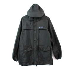 Columbia Sportswear Company Brimmed Hood Black Zip-up Windbreaker Men's Medium