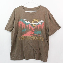 Time and Tru Women's Yellowstone Logo Brown T-shirt Graphic Tee Size XXXL