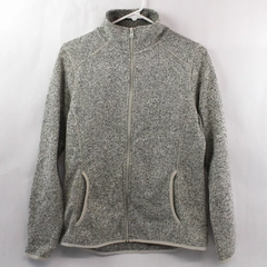 Eddie Bauer Gray Full Zip Mock Neck Jacket Women's Size Medium