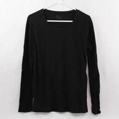 No Boundaries Black Long Sleeve Scoop Neck Semi Fitted Shirt Junior's XL 15-17