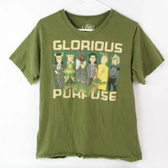 Marvel Loki & Variants Olive Green Graphic T-Shirt Women's Size M Pre-owned