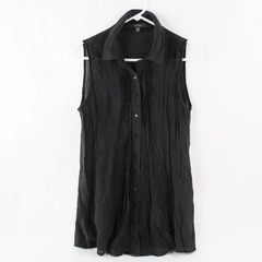 Fever Women's Black Sleeveless Button Up Blouse Size Medium