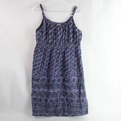 Sonoma Life + Style Women's Purple Pattern Sundress with Adjustable Straps Sz L