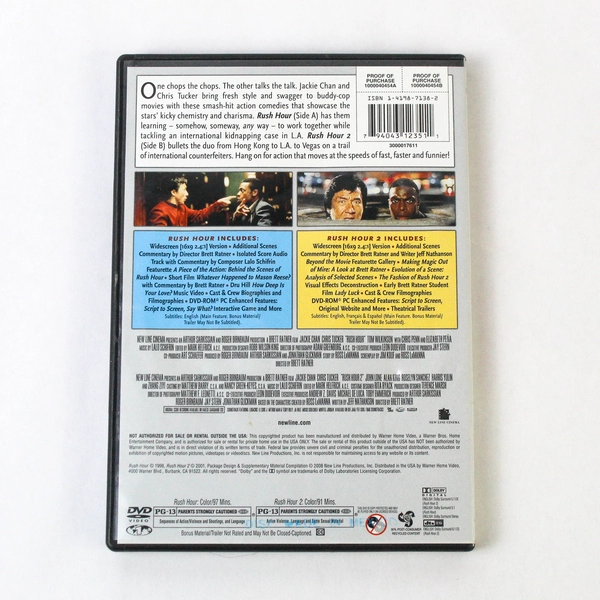 Rush Hour and Rush Hour 2 DVD 2008 Newline Two Disc Set Chris Tucker