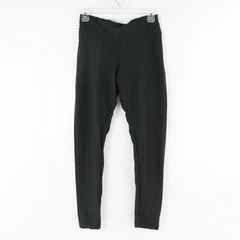 Black Stretchy Textured Yoga Push Up Pants Women's Size Large