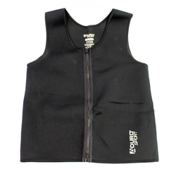 Aduro Sport Unisex Sauna Zip Up Vest Black Neoprene Size M