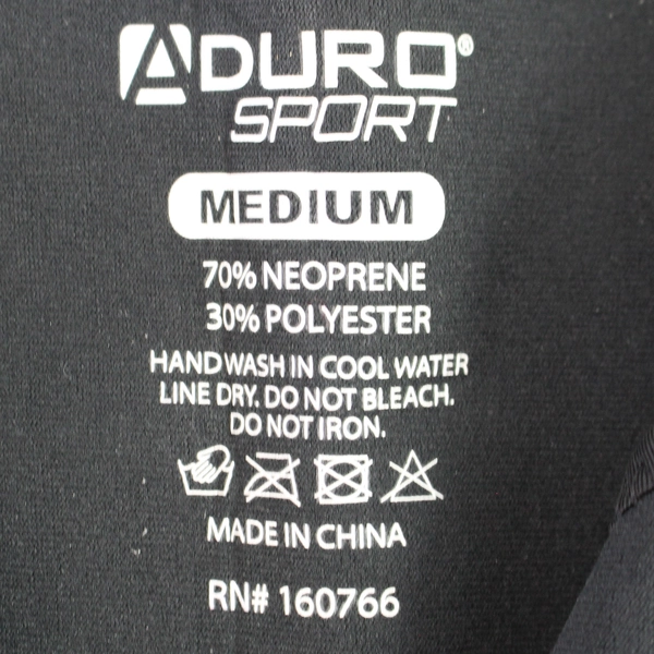 Aduro Sport Unisex Sauna Zip Up Vest Black Neoprene Size M