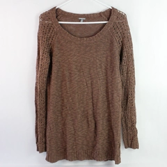 Charlotte Russe Women's Mauve Round Neck Knit Sweater Pullover Size Large