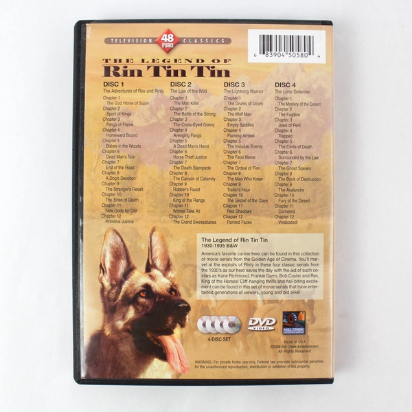 The Legend of Rin Tin Tin 48 Episodes 2008 4 Discs DVD Set