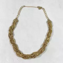 Vintage 6 Strand 20 inch Twisted Gold Chain Necklace With Extension