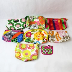 Lot of 8 Clinique Colorful Makeup Perfume Cosmetic Zipper Pouches