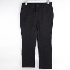 St John's Bay Women's Black Straight Leg Jean Slacks Dress Pants Size 8P