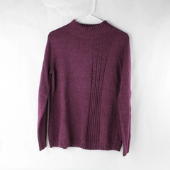 North Style Purple Knit Cotton Blend Sweater Women's Size Small