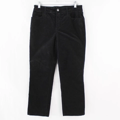 St. John's Bay Black Straight Leg Corduroy Pants Women's Size 8