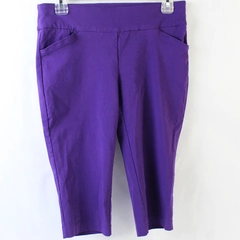 Signature Slimming by Christopher & Banks Purple Capris Women's Size 4P