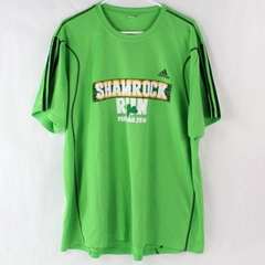 Adidas Men's Shamrock Run 2016 Green Black Detail Mesh Short Sleeve Jersey Sz XL