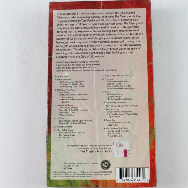 The Majesty and Glory Various Artists VHS Sparrow Corporation 1994