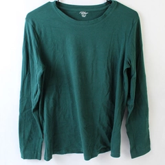 Great Northwest Pine Green Cotton Long-sleeve Shirt Women's Size Medium